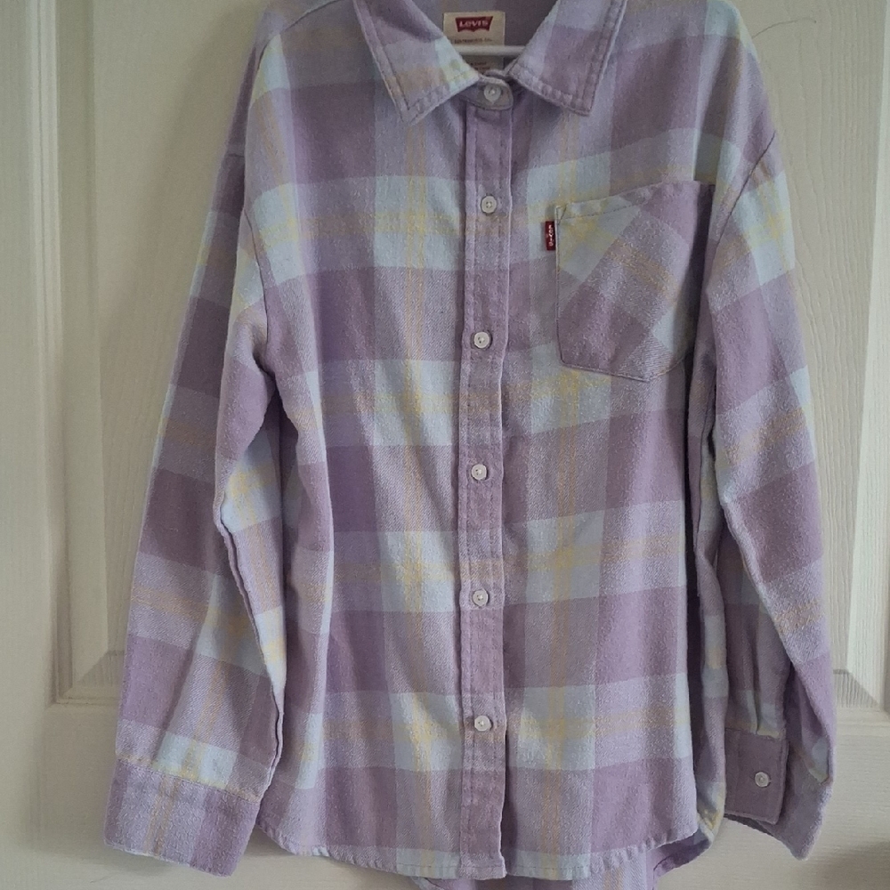 Levi's Kids Lavender Checkered Button-Down Shirt